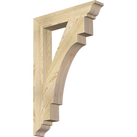 Ekena Millwork Merced Traditional Rough Sawn Bracket, Douglas Fir, 4"W x 24"D x 36"H BKT04X24X36MRC01RDF